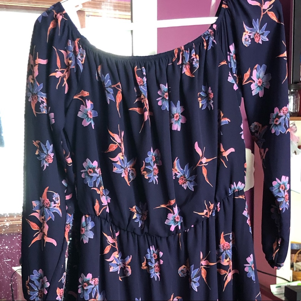 Purple floral dress